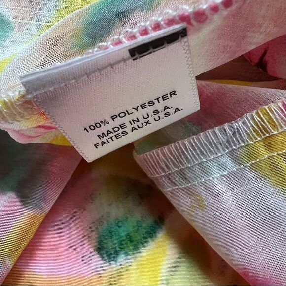 MISA Mariposa Chiffon Floral Babydoll Top Medium Multicolor NEW MSRP $275 - Picture 8 of 8